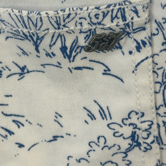 Cinq  A Sept Blue/White Garden Toile Stretch Cotton Cargo Skirt Size 4 Like New! - Picture 8 of 11